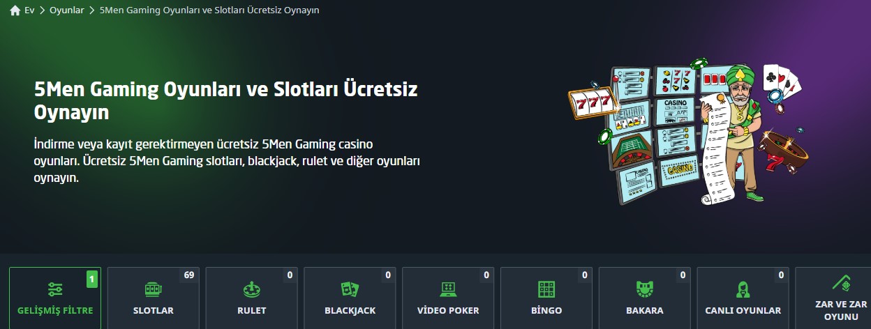 PrimeBahis 5Men Sağlayıcısı Oyunları